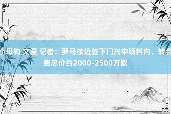 小母狗 文爱 记者：罗马接近签下门兴中场科内，转会费总价约2000-2500万欧