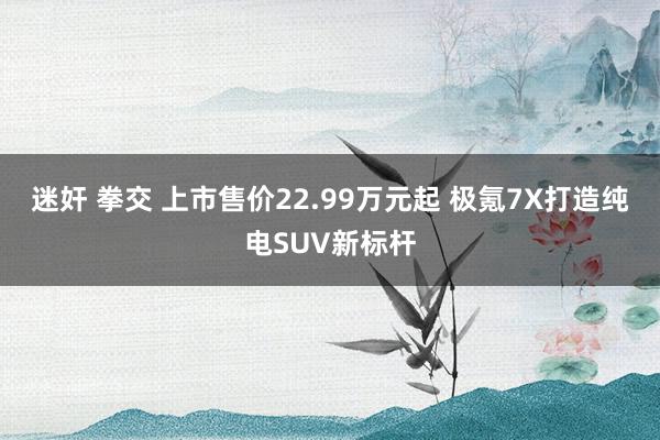 迷奸 拳交 上市售价22.99万元起 极氪7X打造纯电SUV新标杆