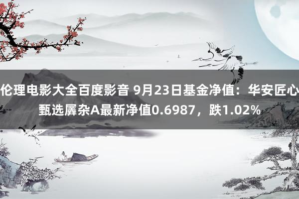 伦理电影大全百度影音 9月23日基金净值：华安匠心甄选羼杂A最新净值0.6987，跌1.02%