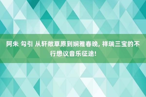 阿朱 勾引 从轩敞草原到娴雅春晚， 祥瑞三宝的不行想议音乐征途!