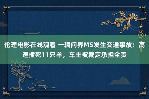 伦理电影在线观看 一辆问界M5发生交通事故：高速撞死11只羊，车主被裁定承担全责