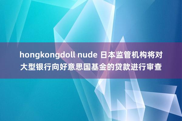 hongkongdoll nude 日本监管机构将对大型银行向好意思国基金的贷款进行审查