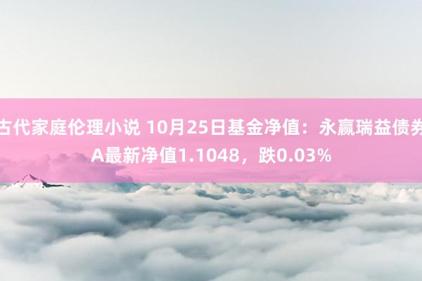 古代家庭伦理小说 10月25日基金净值：永赢瑞益债券A最新净值1.1048，跌0.03%