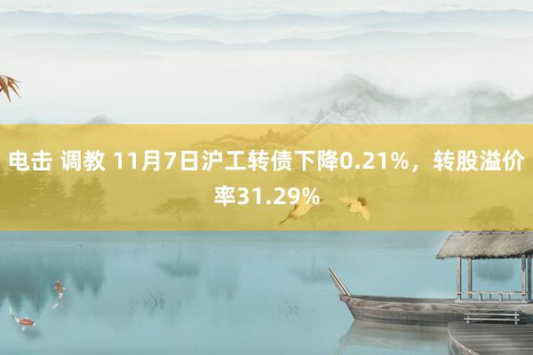 电击 调教 11月7日沪工转债下降0.21%，转股溢价率31.29%