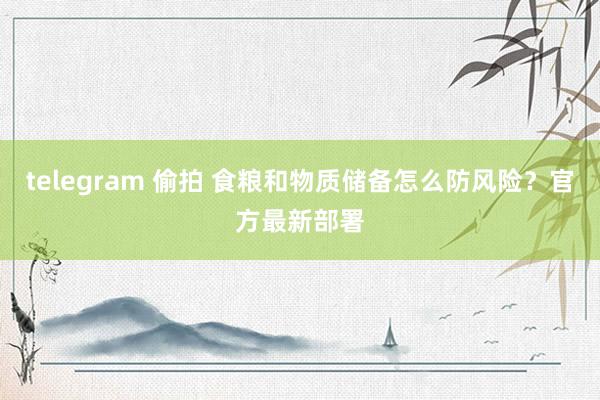 telegram 偷拍 食粮和物质储备怎么防风险？官方最新部署