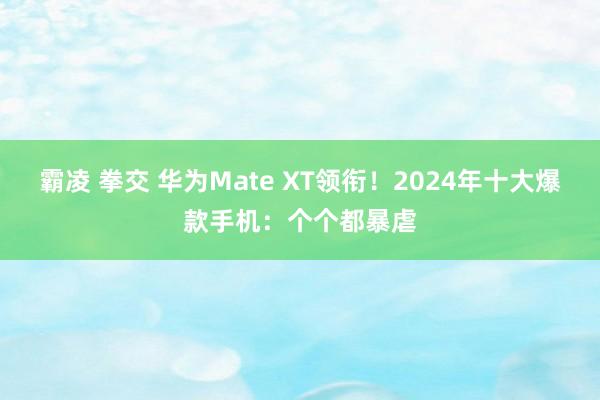 霸凌 拳交 华为Mate XT领衔！2024年十大爆款手机：个个都暴虐