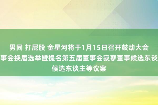 男同 打屁股 金星河将于1月15日召开鼓动大会，审议董事会换届选举暨提名第五届董事会寂寥董事候选东谈主等议案