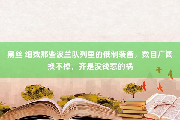 黑丝 细数那些波兰队列里的俄制装备，数目广阔换不掉，齐是没钱惹的祸