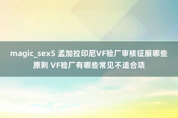 magic_sex5 孟加拉印尼VF验厂审核征服哪些原则 VF验厂有哪些常见不适合项