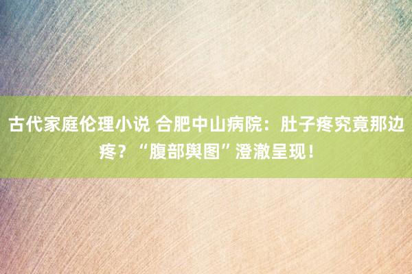 古代家庭伦理小说 合肥中山病院：肚子疼究竟那边疼？“腹部舆图”澄澈呈现！