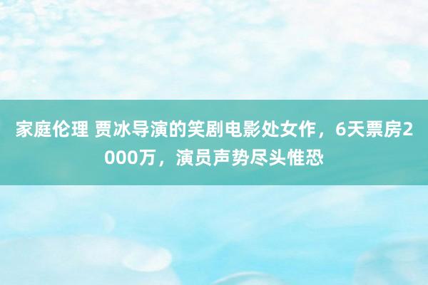 家庭伦理 贾冰导演的笑剧电影处女作，6天票房2000万，演员声势尽头惟恐